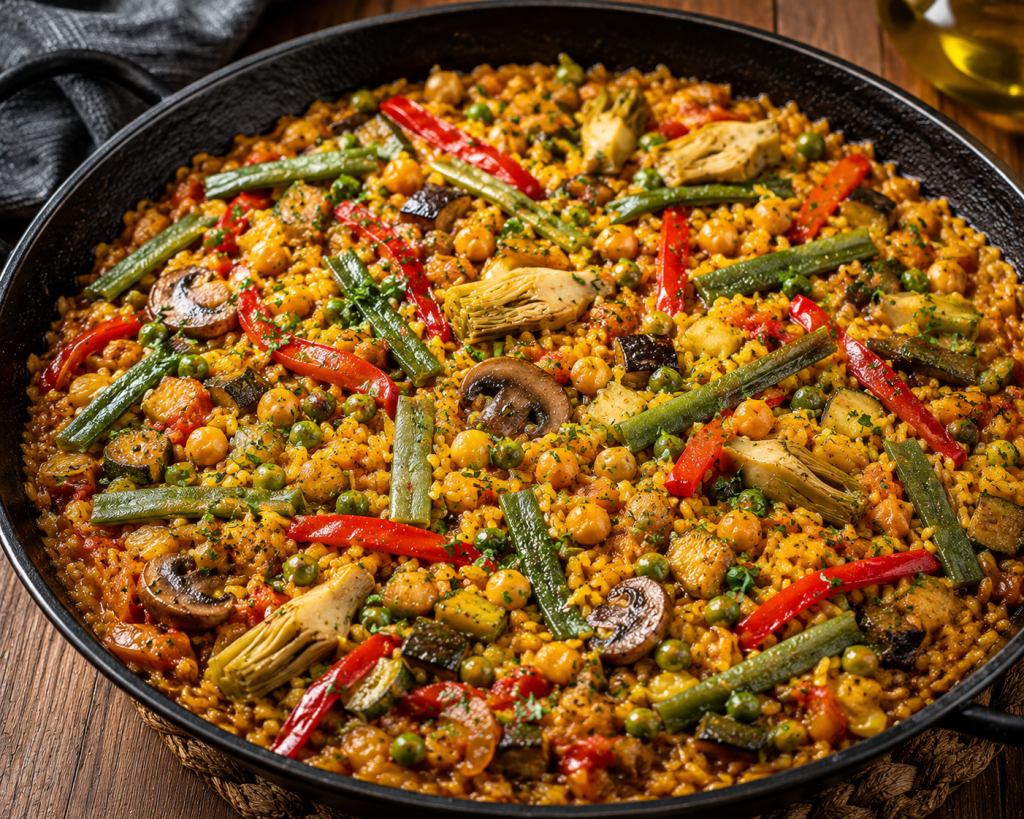 Paella en paellera en Puerto Noble
